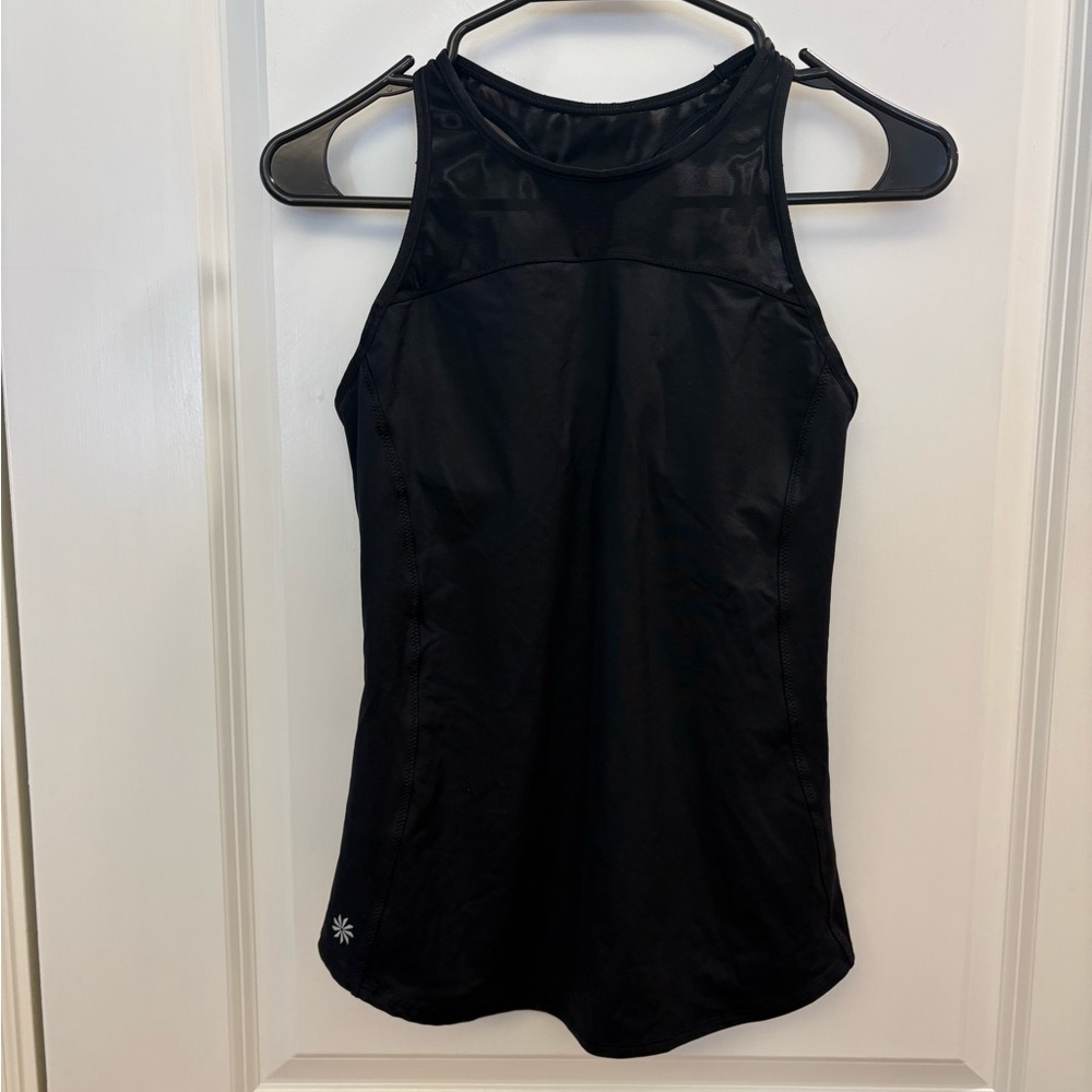 Athleta High Neck Tank with Mesh EUC
